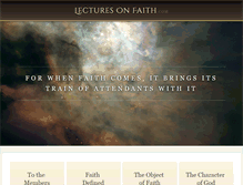 Tablet Screenshot of lecturesonfaith.com